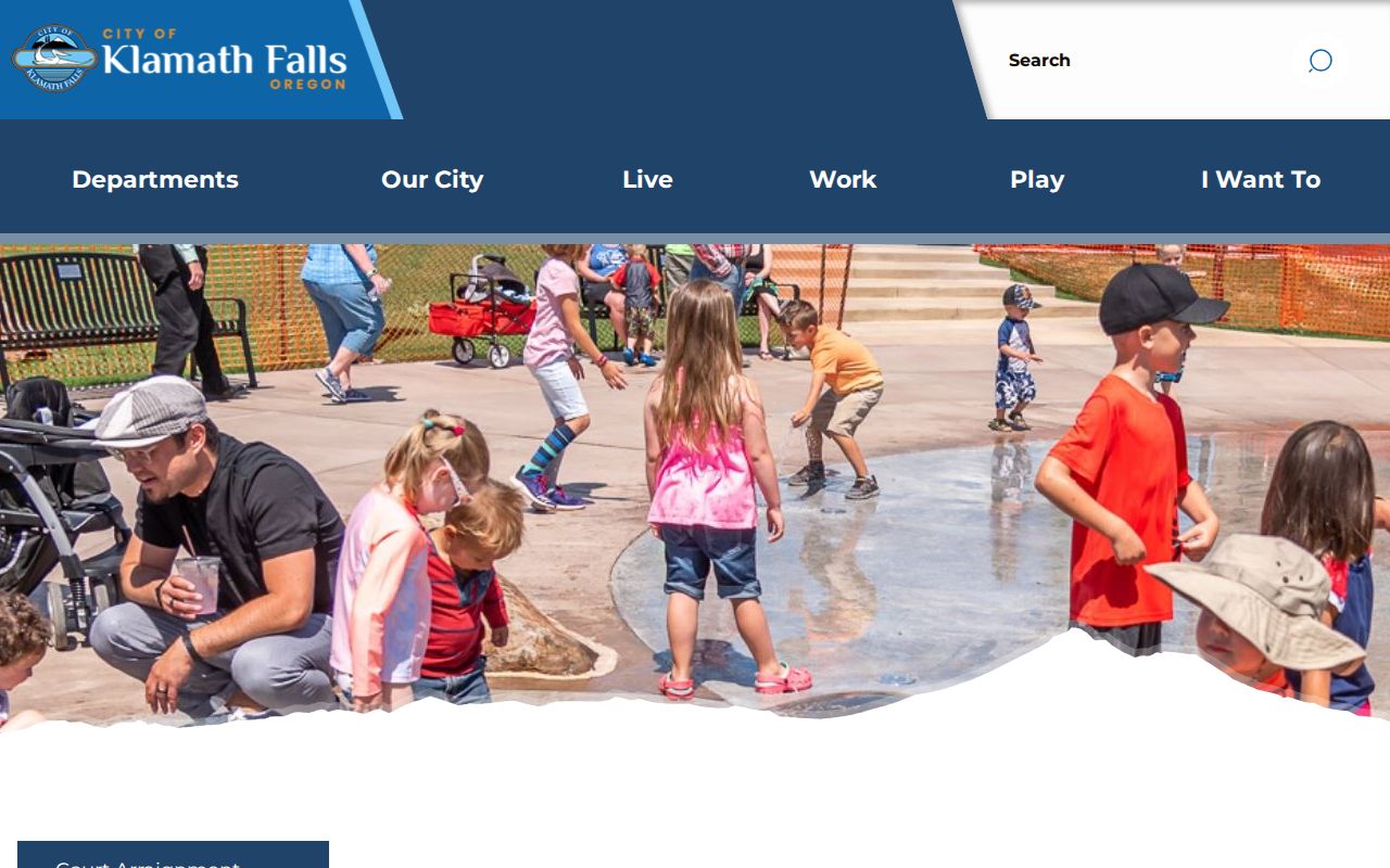 Klamath Falls criminal records municipal court service page