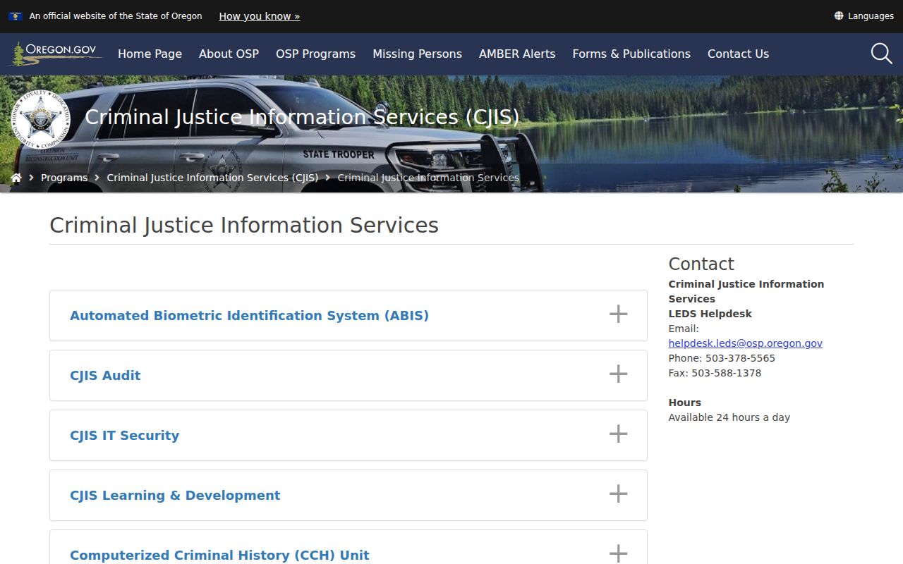 Klamath County criminal records processed by Oregon State Police CJIS