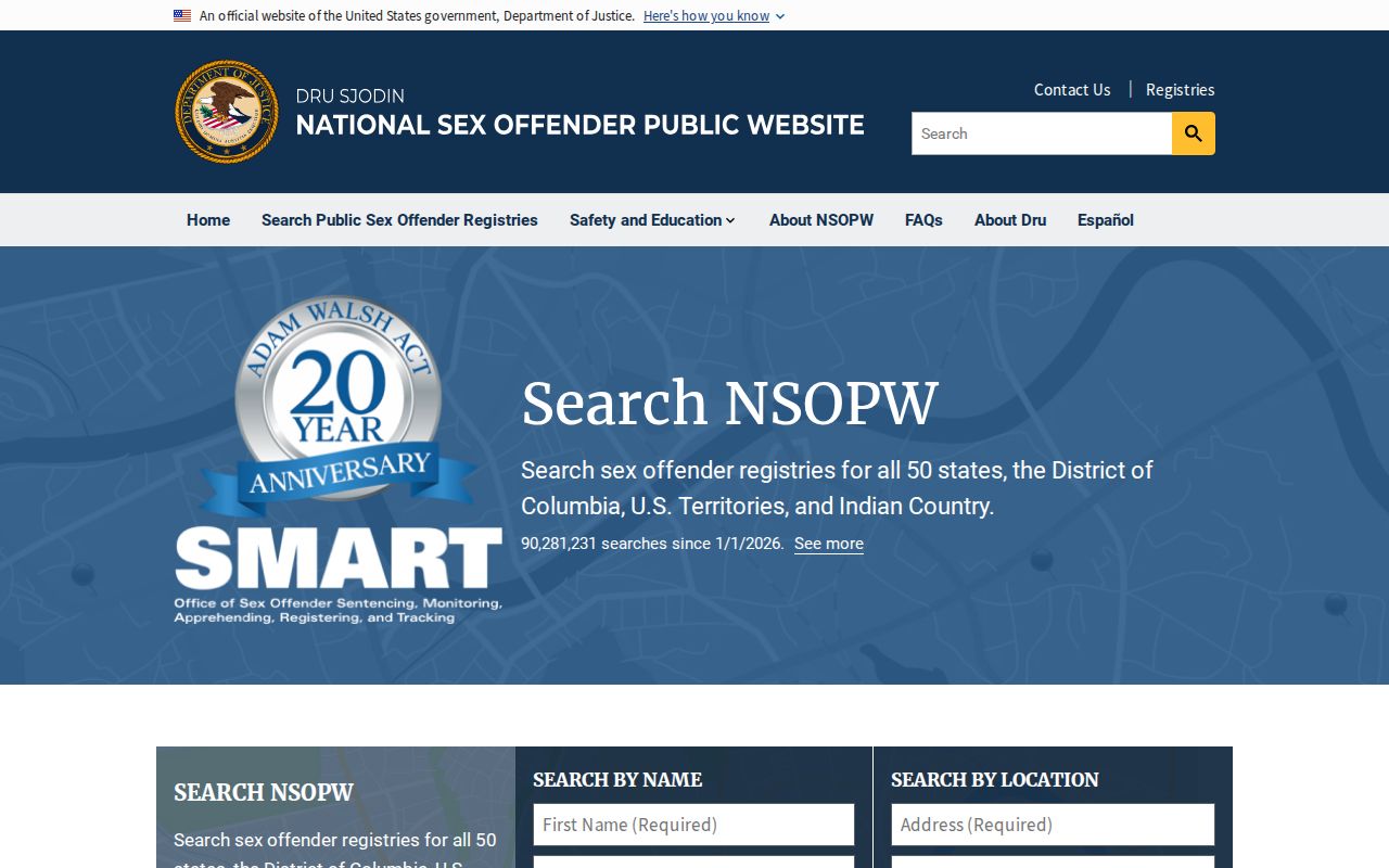 National registry search for Klamath County sex offender checks