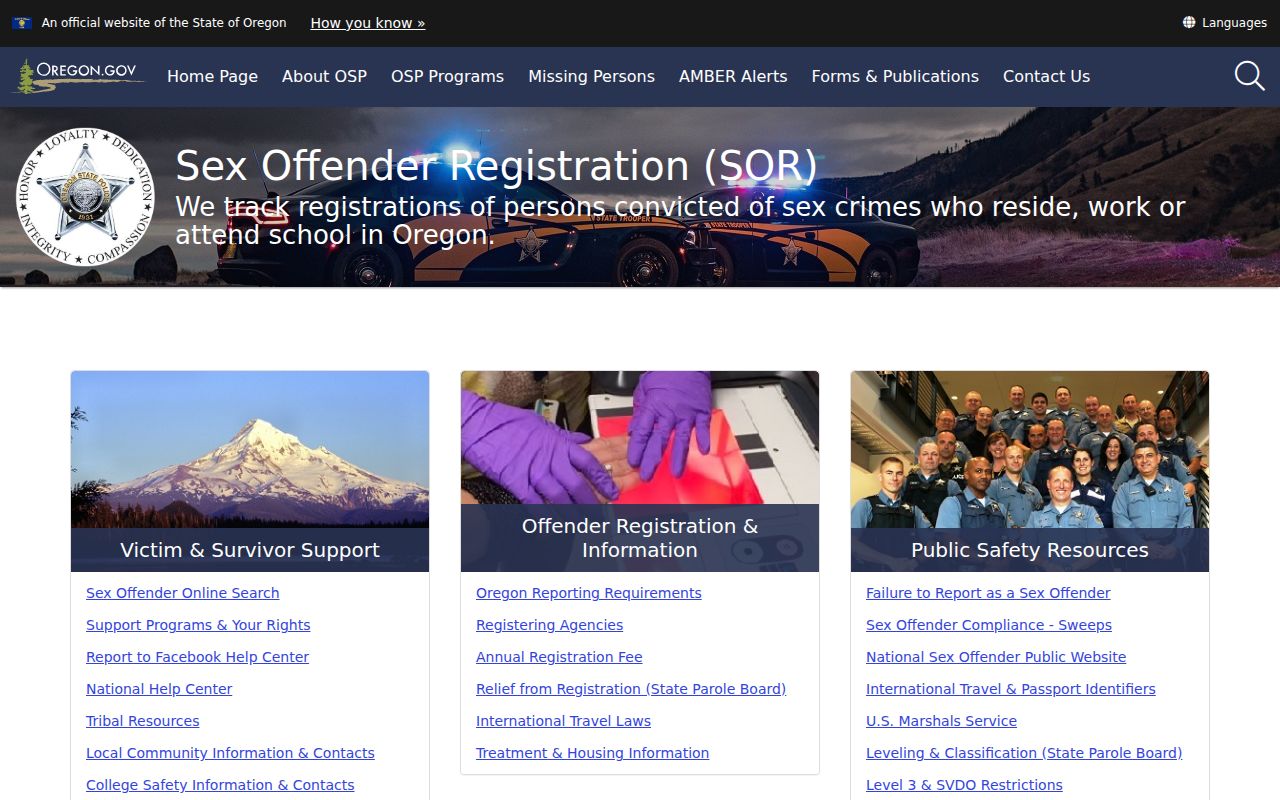 Klamath County sex offender registration hub in Oregon